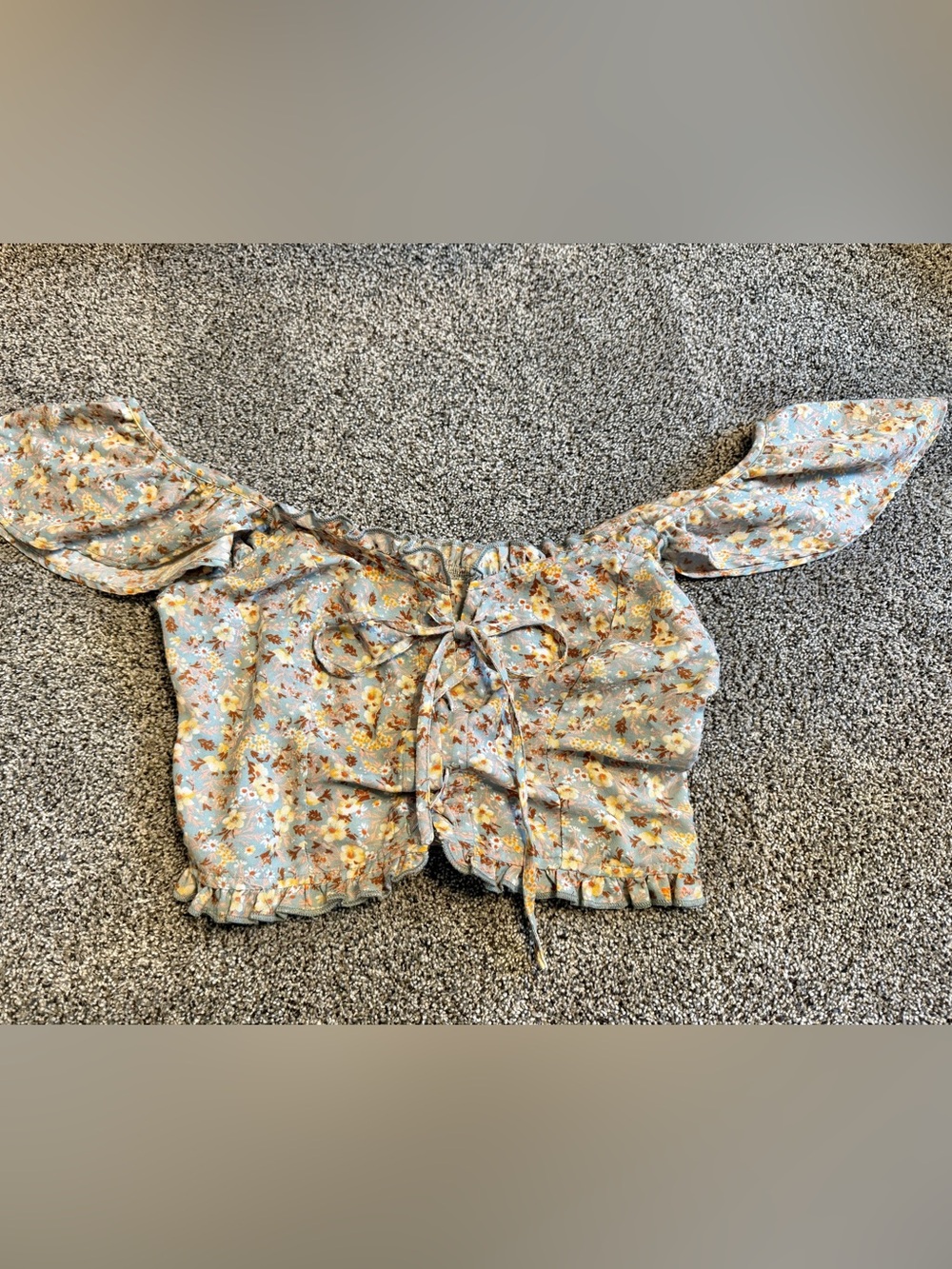 B.O.G Collective Floral Off-Shoulder Crop Top Very Cute ~Size Medium